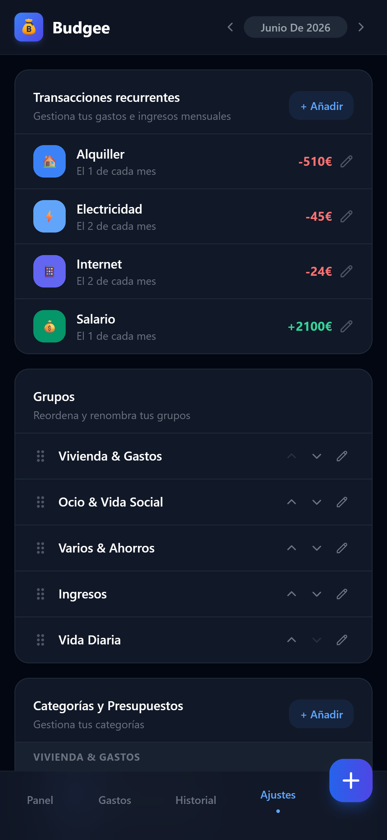 Recurrencias y grupos — Plio